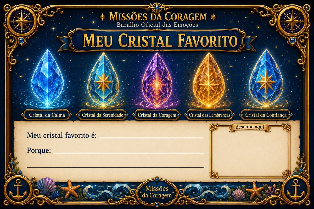Cartão do Meu Cristal Favorito
