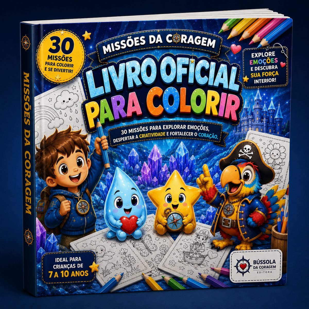 Livro Oficial para Colorir Missões da Coragem