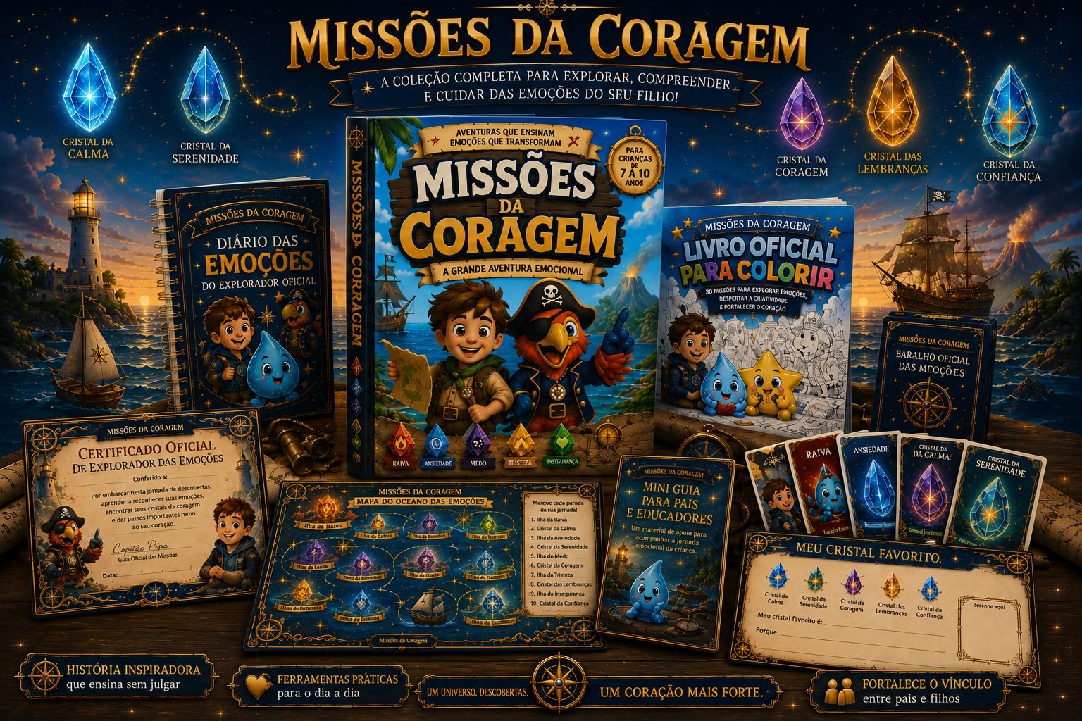 Capa do livro Missões da Coragem — A Grande Aventura Emocional