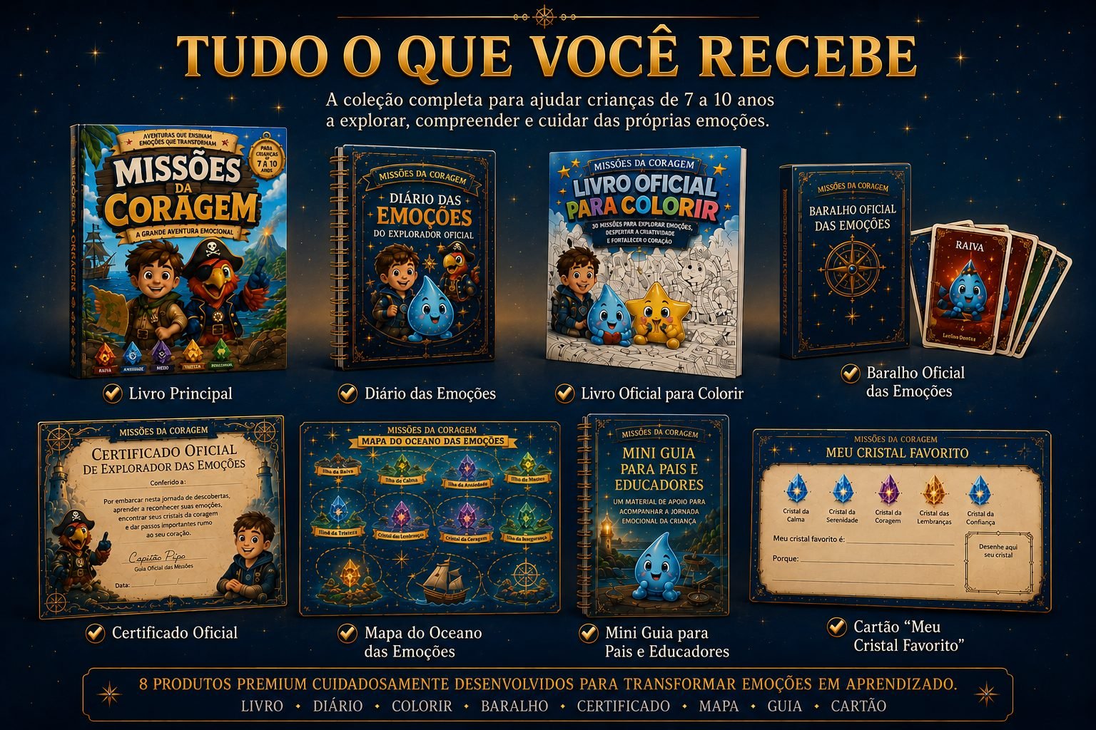 Tudo o que você recebe na jornada Missões da Coragem